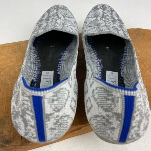 Rothy's The Loafer Ivory Grey Snake NYE Secret Release Limited Edition Flats 6 - Picture 6 of 15